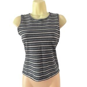 Canyon River Blues Striped Knit Tank Top Size Large Y2K